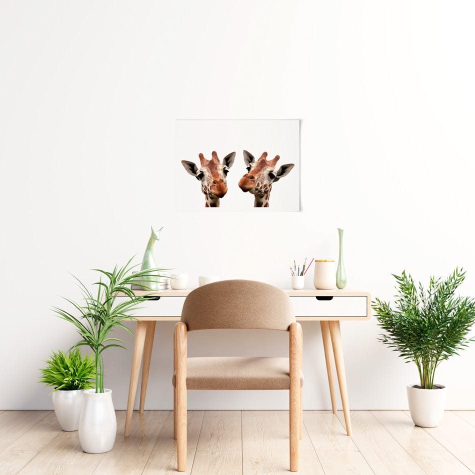 Two Giraffes Art Print wall art product / Shutterstock