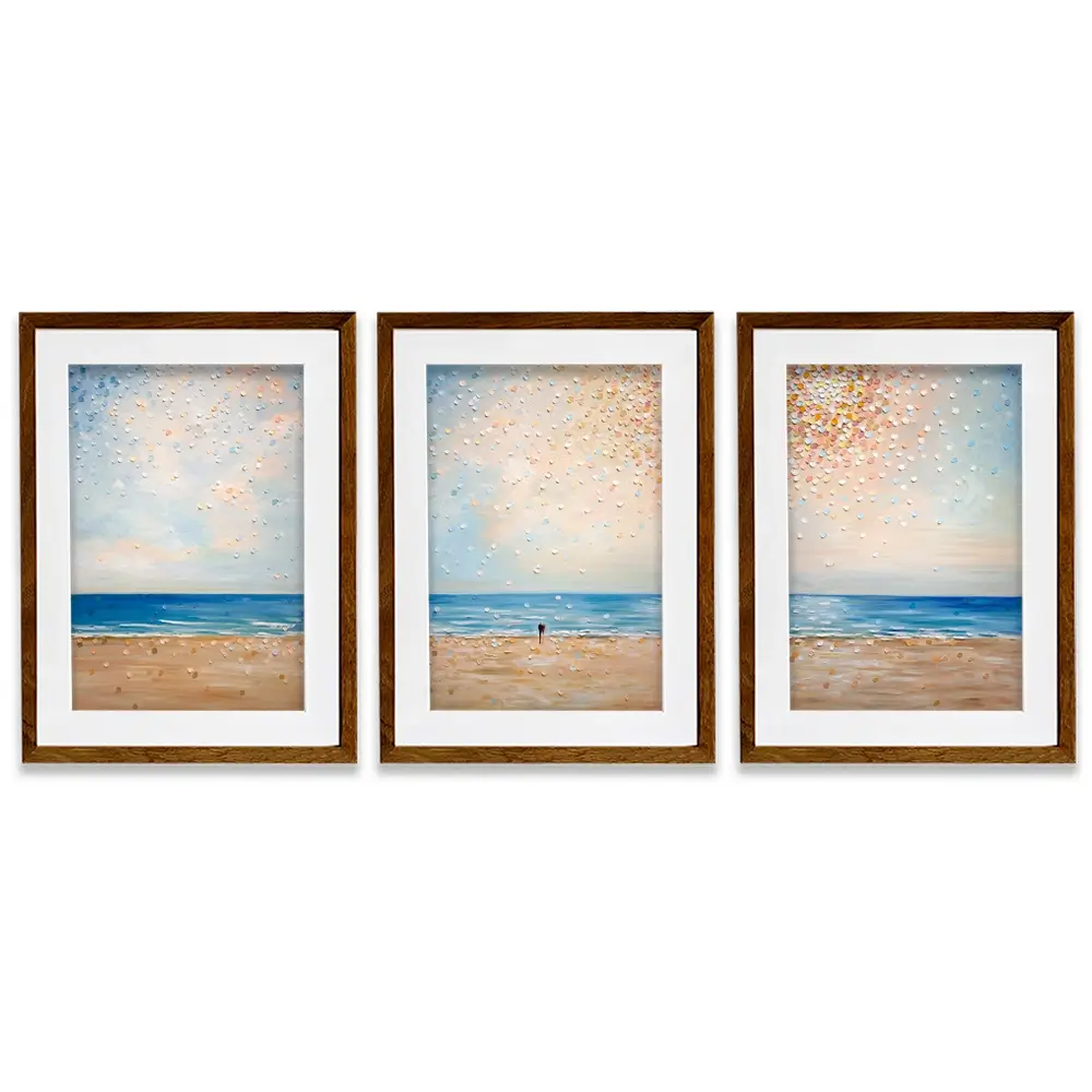 Two Hearts One Horizon Framed Art Print Trio Two Hearts One Horizon Framed Art Print Trio wall art product Ekaterina Ermilkina