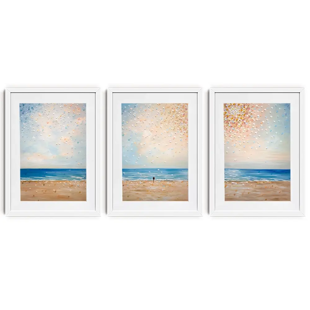 Two Hearts One Horizon Framed Art Print Trio Two Hearts One Horizon Framed Art Print Trio wall art product Ekaterina Ermilkina