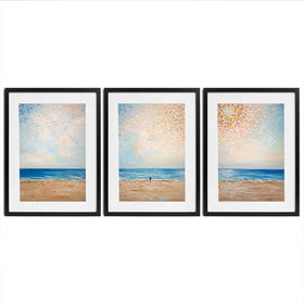 Two Hearts One Horizon Framed Art Print Trio Two Hearts One Horizon Framed Art Print Trio wall art product Ekaterina Ermilkina