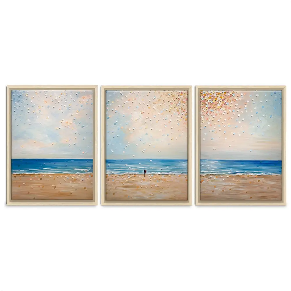 Two Hearts One Horizon Trio Canvas Print Two Hearts One Horizon Trio Canvas Print wall art product Ekaterina Ermilkina