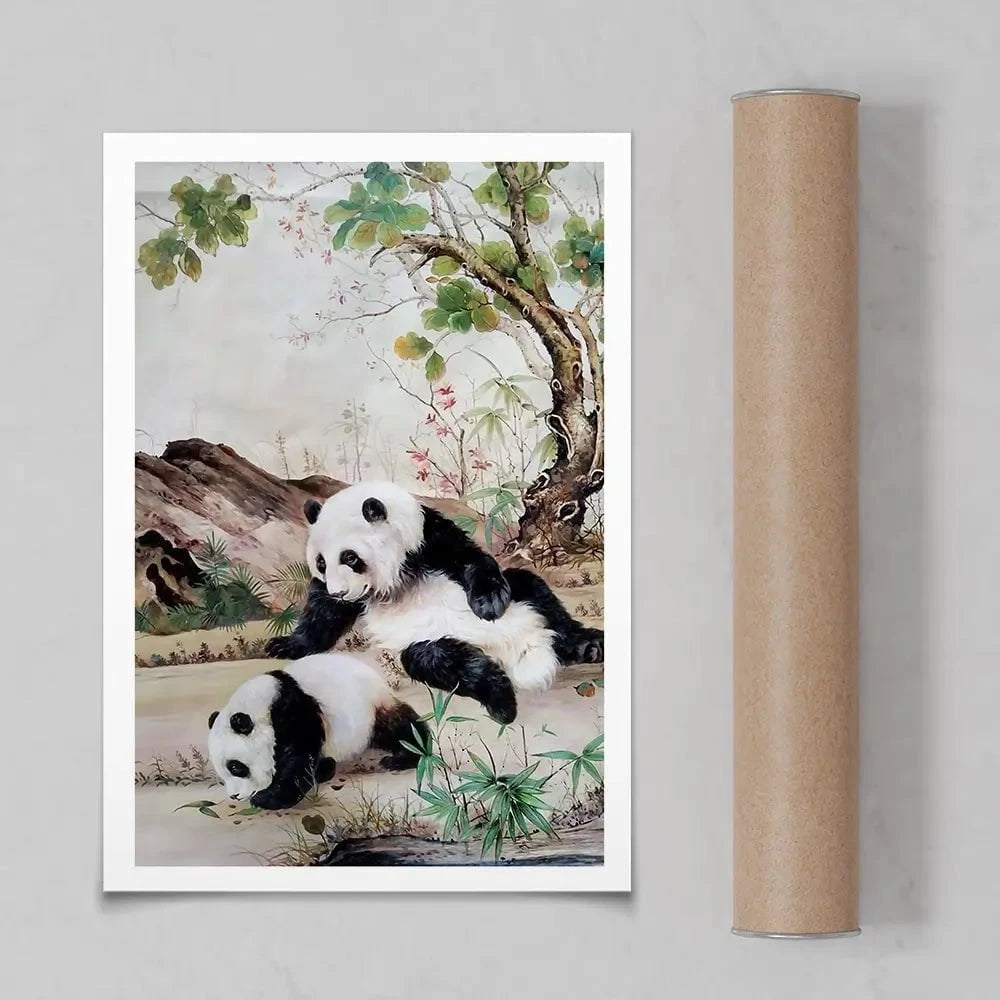 Two Pandas Art Print Two Pandas Art Print wall art product Greatart / Shutterstock