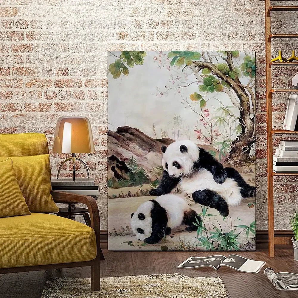 Two Pandas Canvas Print Two Pandas Canvas Print wall art product Greatart / Shutterstock