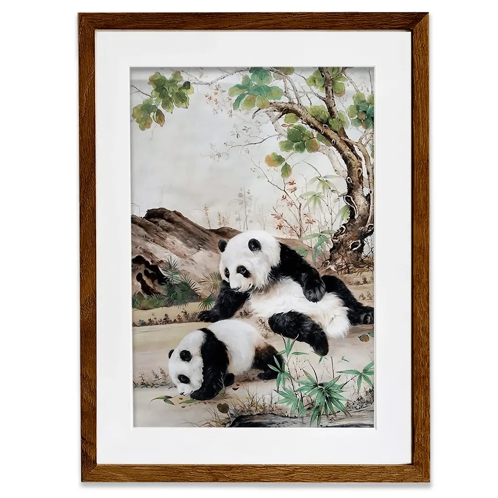 Two Pandas Framed Art Print Two Pandas Framed Art Print wall art product Greatart / Shutterstock