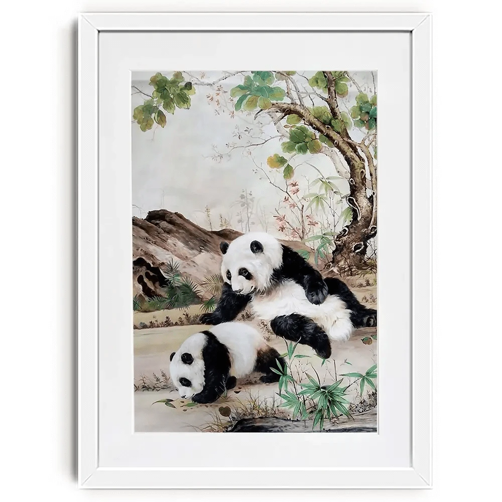 Two Pandas Framed Art Print Two Pandas Framed Art Print wall art product Greatart / Shutterstock