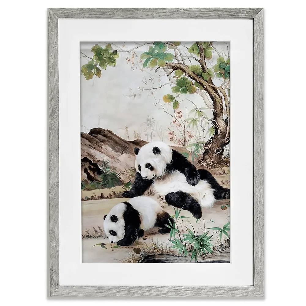 Two Pandas Framed Art Print Two Pandas Framed Art Print wall art product Greatart / Shutterstock