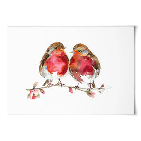 Two Robins Art Print Two Robins Art Print wall art product Nicola Jane Rowles