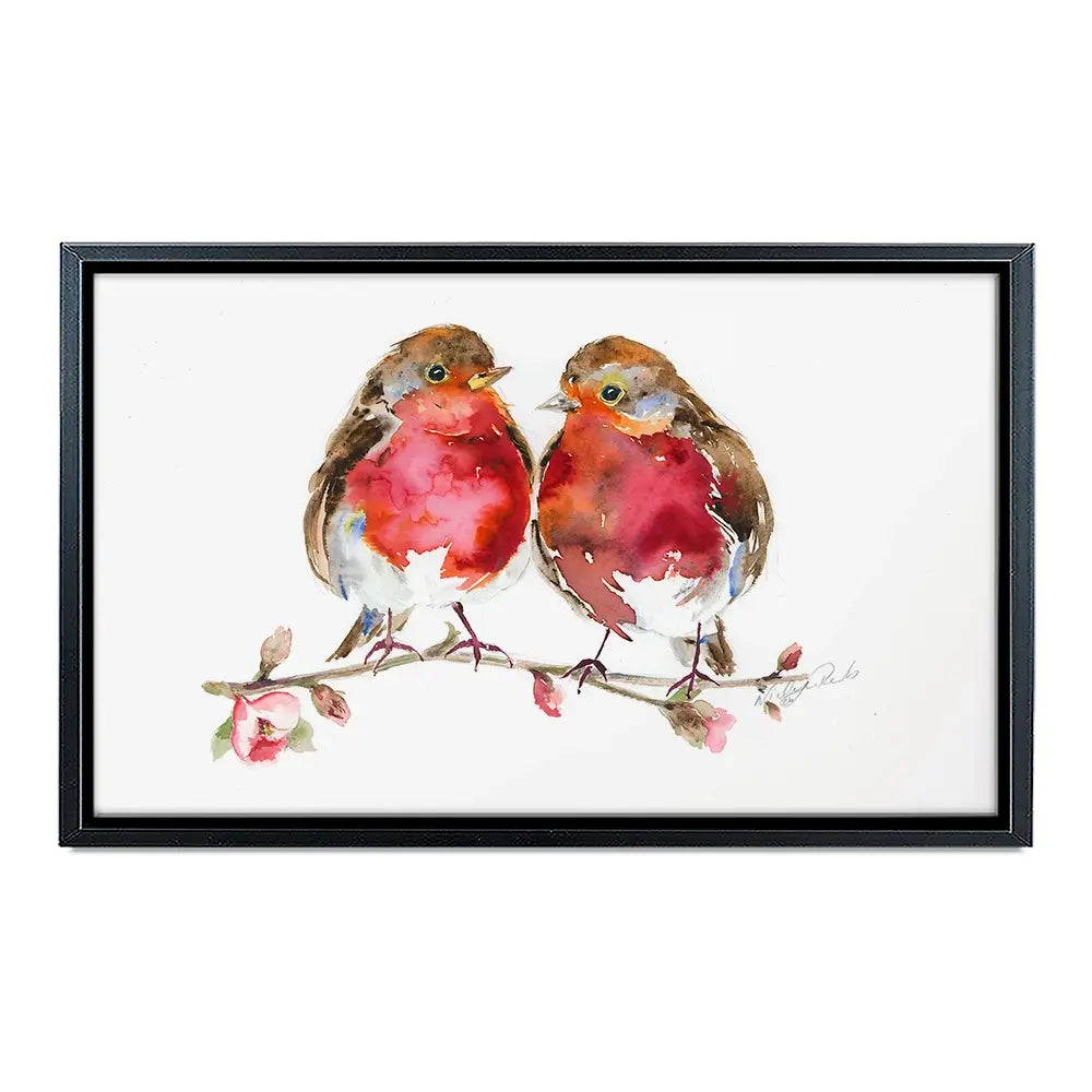 Two Robins Canvas Print Two Robins Canvas Print wall art product Nicola Jane Rowles