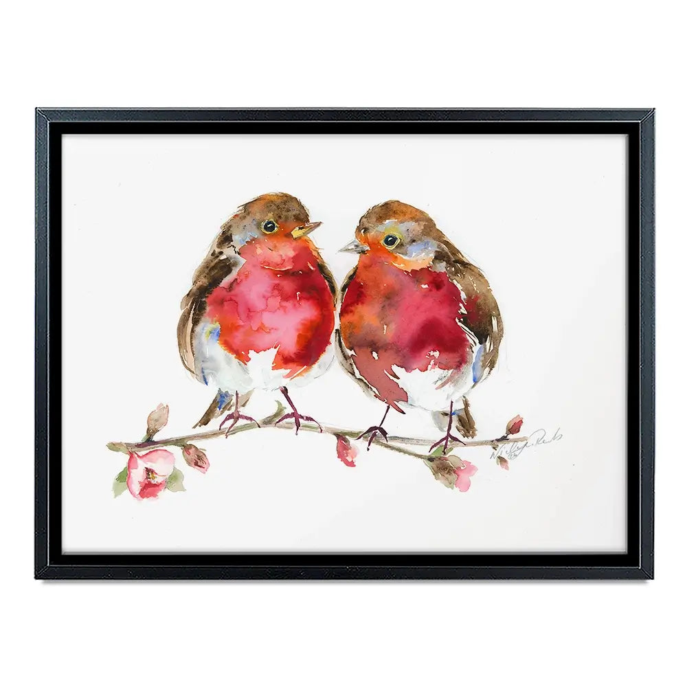 Two Robins Canvas Print Two Robins Canvas Print wall art product Nicola Jane Rowles