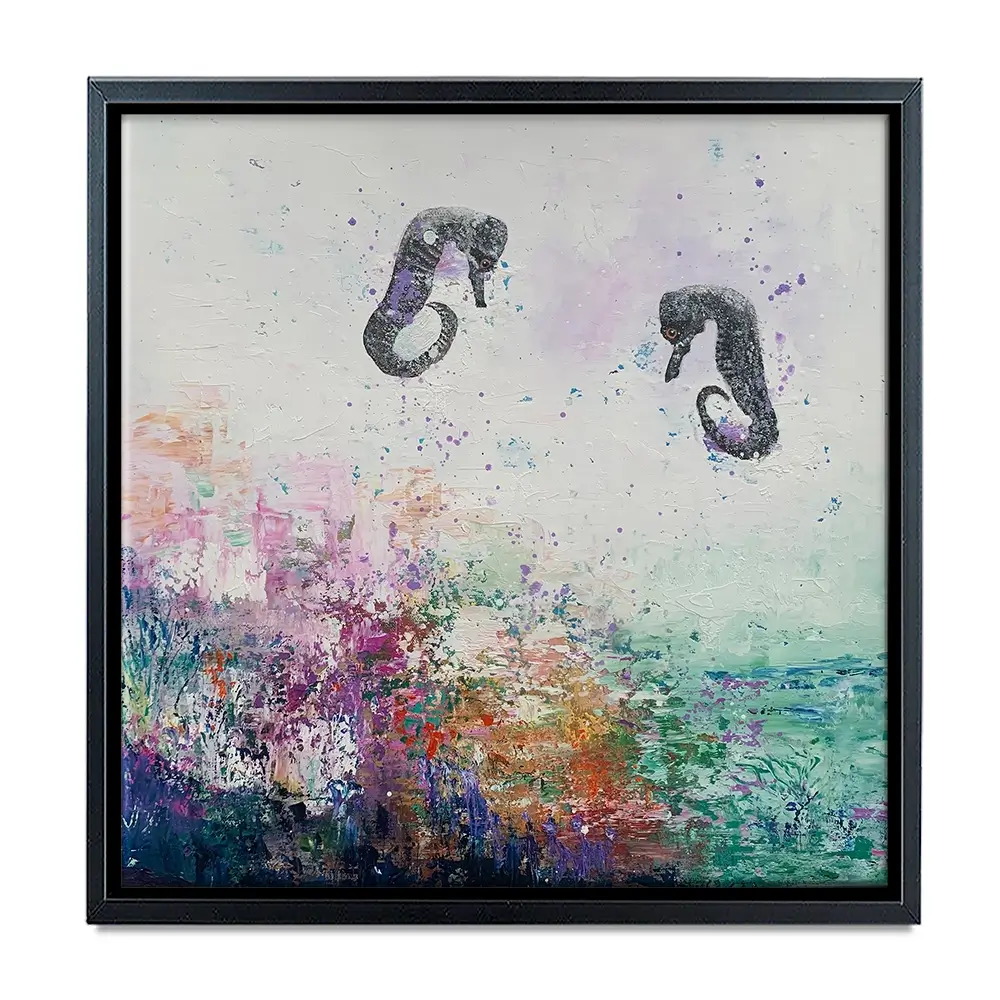 Two Seahorses Canvas Print Two Seahorses Canvas Print wall art product Laure Bury