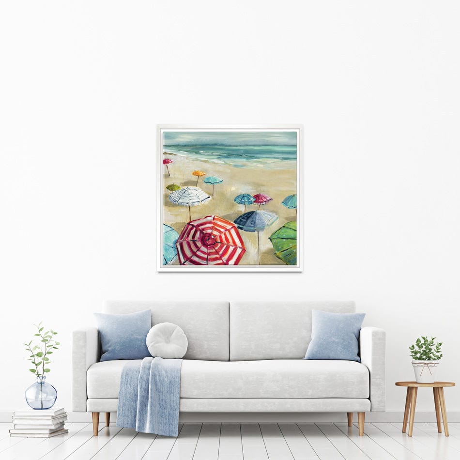 Umbrella Beach 2 Canvas Print wall art product Carol Robinson