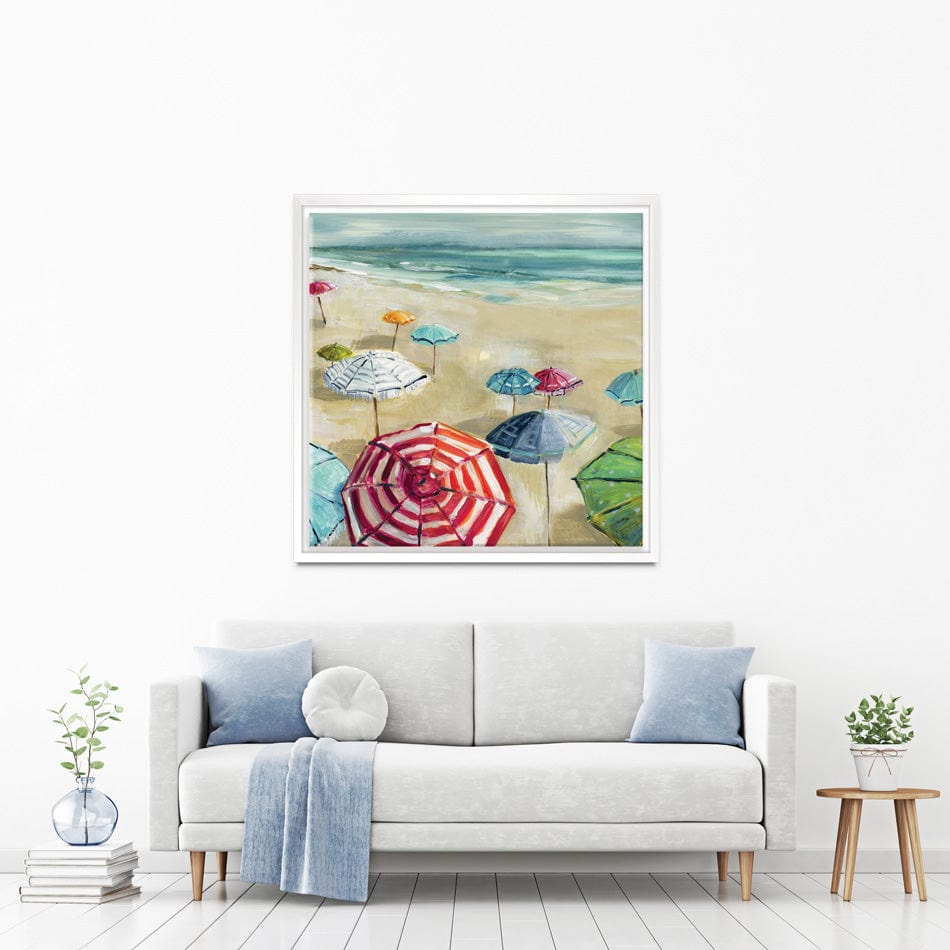 Umbrella Beach 2 Canvas Print wall art product Carol Robinson