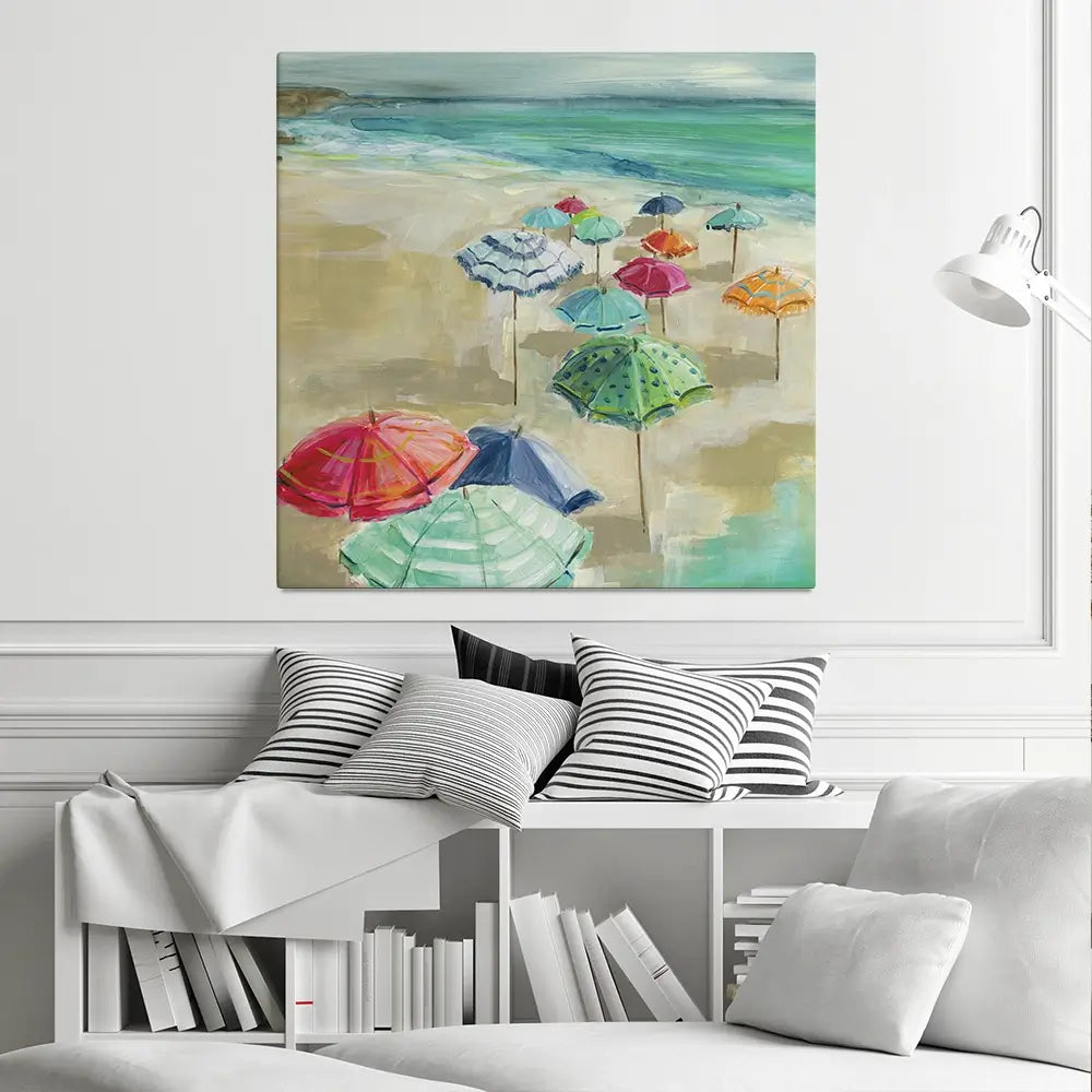 Umbrella Beach Canvas Print Umbrella Beach Canvas Print wall art product Carol Robinson