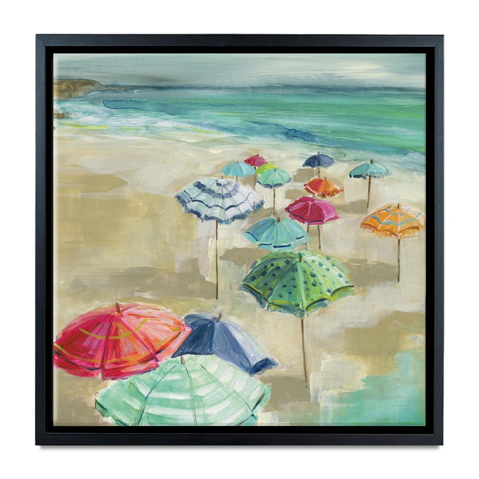 Umbrella Beach Canvas Print wall art product Carol Robinson