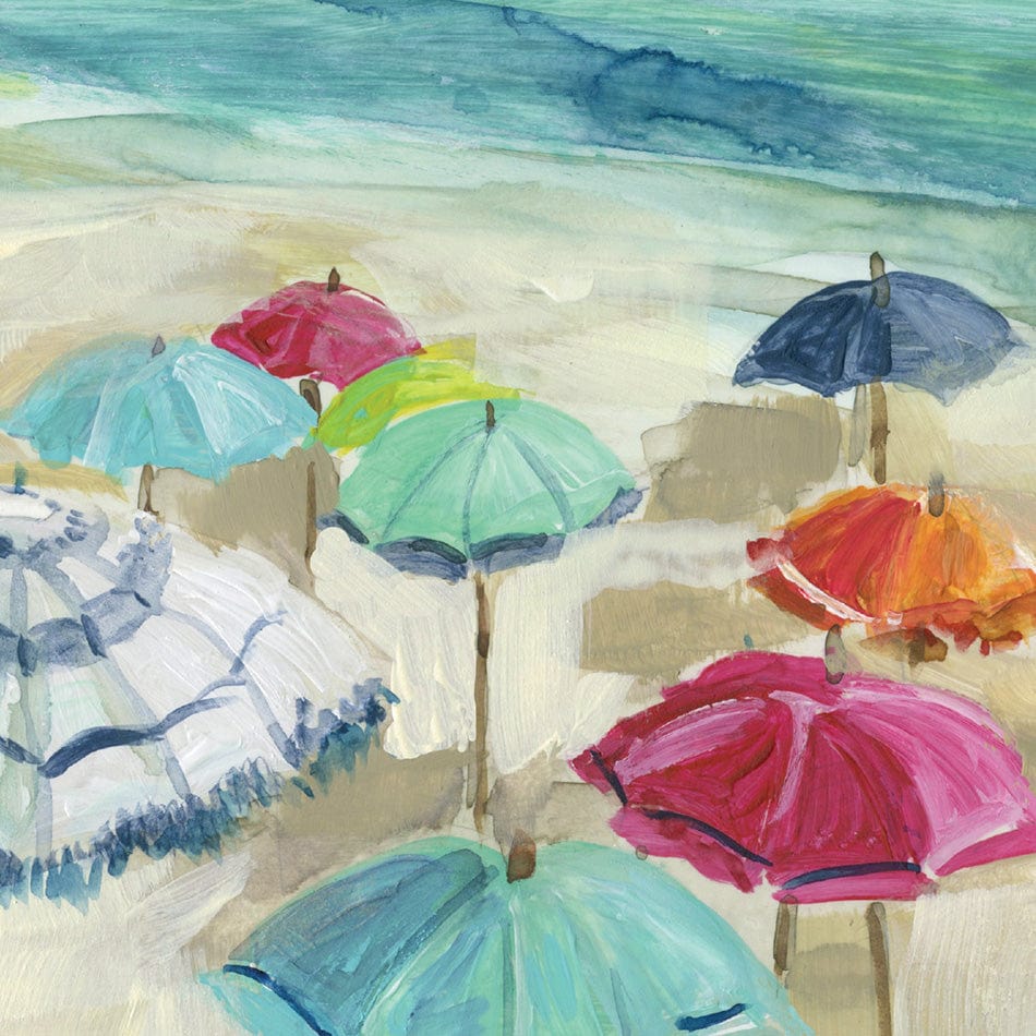 Umbrella Beach Canvas Print wall art product Carol Robinson