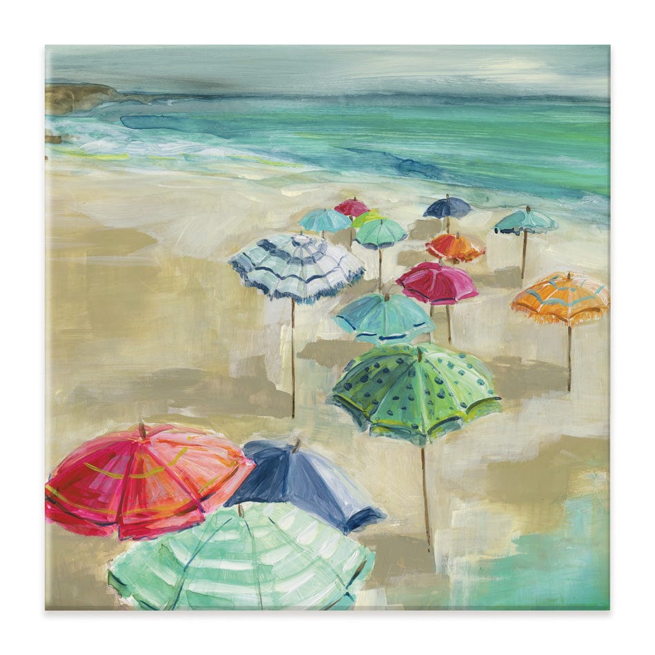 Umbrella Beach Canvas Print wall art product Carol Robinson