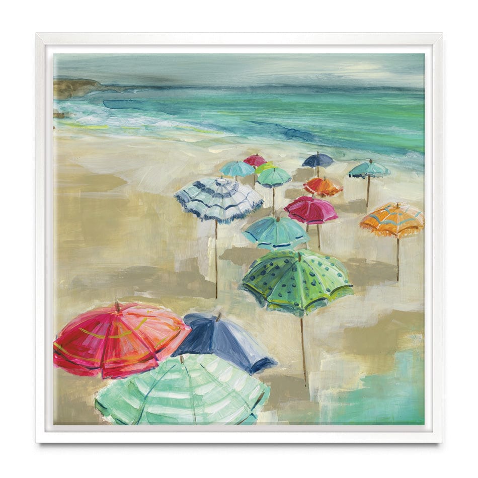 Umbrella Beach Canvas Print wall art product Carol Robinson