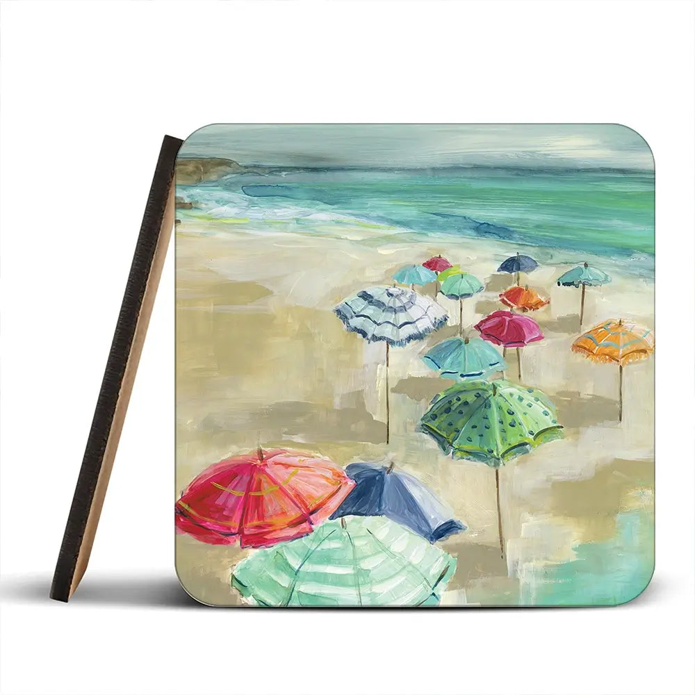 Umbrella Beach Coaster Set Umbrella Beach Coaster Set wall art product Carol Robinson