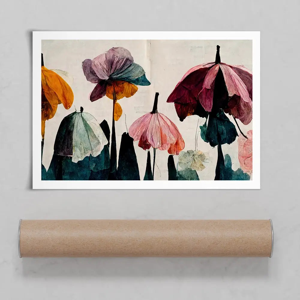 Umbrella Flowers Art Print Umbrella Flowers Art Print wall art product Treechild