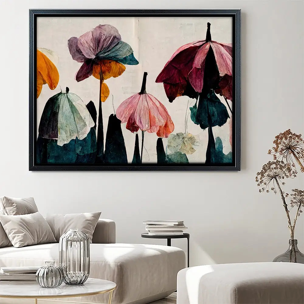 Umbrella Flowers Canvas Print Umbrella Flowers Canvas Print wall art product Treechild