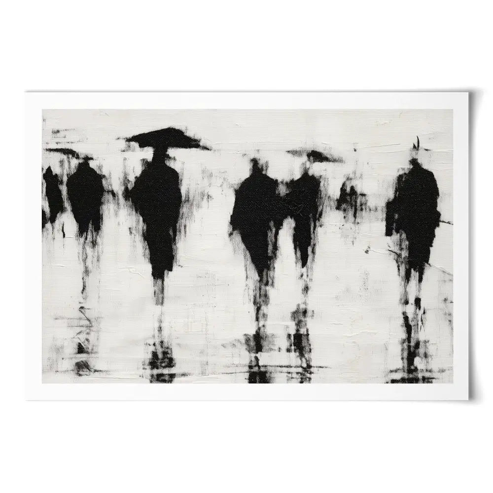 Umbrella Silhouettes Art Print Umbrella Silhouettes Art Print wall art product Chromatic Storm Studio