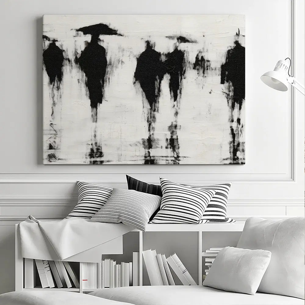 Umbrella Silhouettes Canvas Print Umbrella Silhouettes Canvas Print wall art product Chromatic Storm Studio