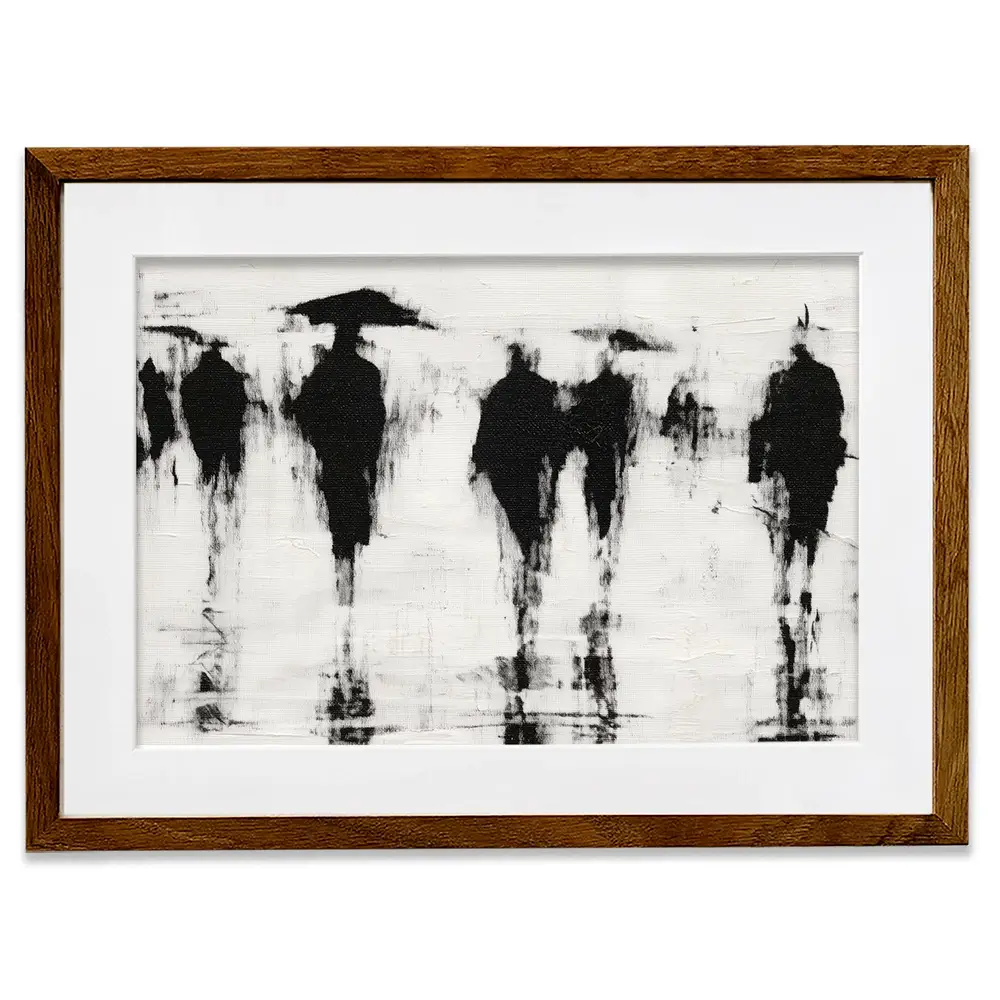 Umbrella Silhouettes Framed Art Print Umbrella Silhouettes Framed Art Print wall art product Chromatic Storm Studio