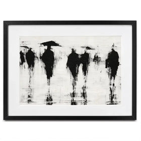 Umbrella Silhouettes Framed Art Print Umbrella Silhouettes Framed Art Print wall art product Chromatic Storm Studio
