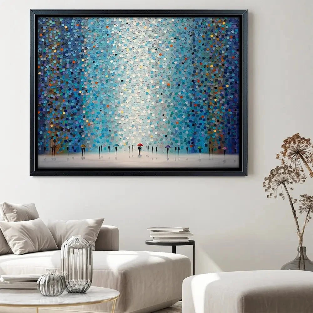 Umbrellas At Night Canvas Print Umbrellas At Night Canvas Print | Abstract Canvas Art | Umbrella Art wall art product Ekaterina Ermilkina