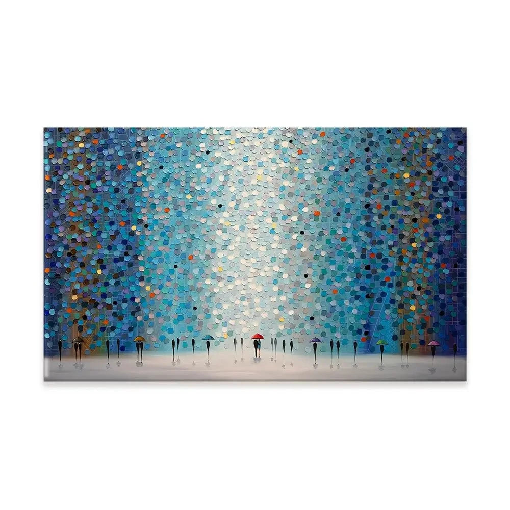 Umbrellas At Night Canvas Print Umbrellas At Night Canvas Print | Abstract Canvas Art | Umbrella Art wall art product Ekaterina Ermilkina