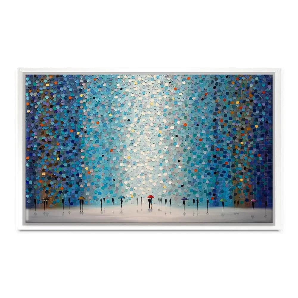 Umbrellas At Night Canvas Print Umbrellas At Night Canvas Print | Abstract Canvas Art | Umbrella Art wall art product Ekaterina Ermilkina