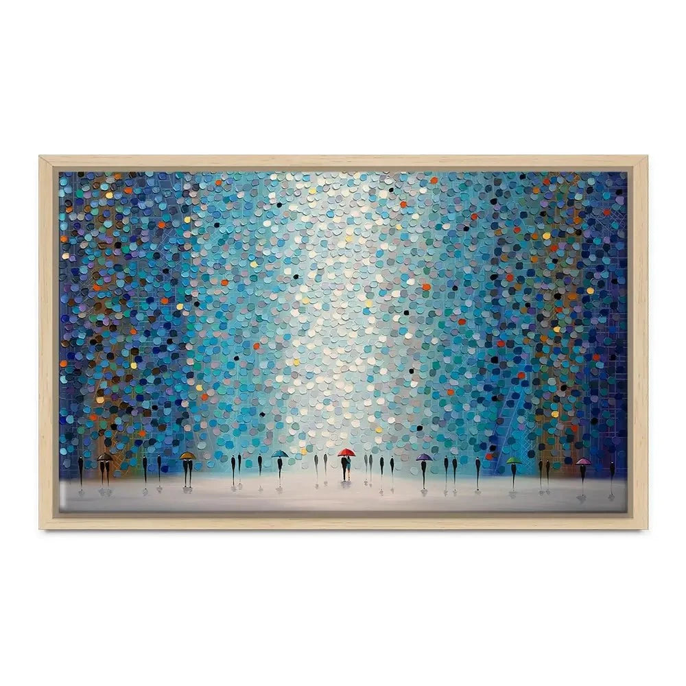 Umbrellas At Night Canvas Print Umbrellas At Night Canvas Print | Abstract Canvas Art | Umbrella Art wall art product Ekaterina Ermilkina