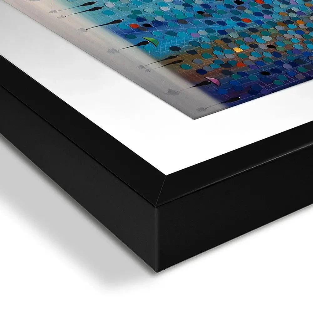 Umbrellas At Night Framed Art Print Umbrellas At Night Framed Art Print wall art product Ekaterina Ermilkina