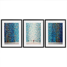 Umbrellas At Night Framed Art Print Trio Umbrellas At Night Framed Art Print Trio wall art product Ekaterina Ermilkina