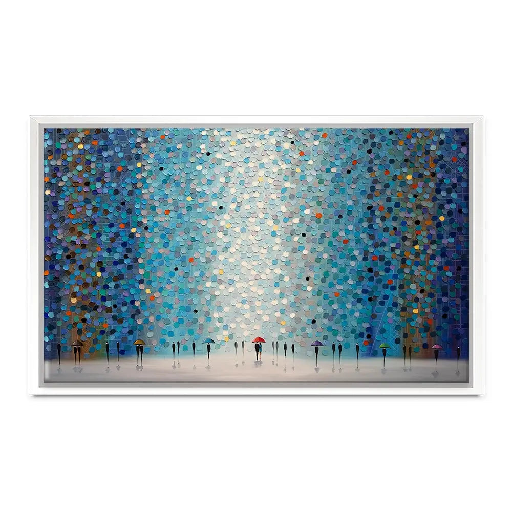 Umbrellas At Night Oversized Canvas Print Umbrellas At Night Oversized Canvas Print wall art product Ekaterina Ermilkina