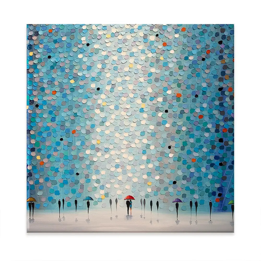 Umbrellas At Night Oversized Canvas Print Umbrellas At Night Oversized Canvas Print wall art product Ekaterina Ermilkina