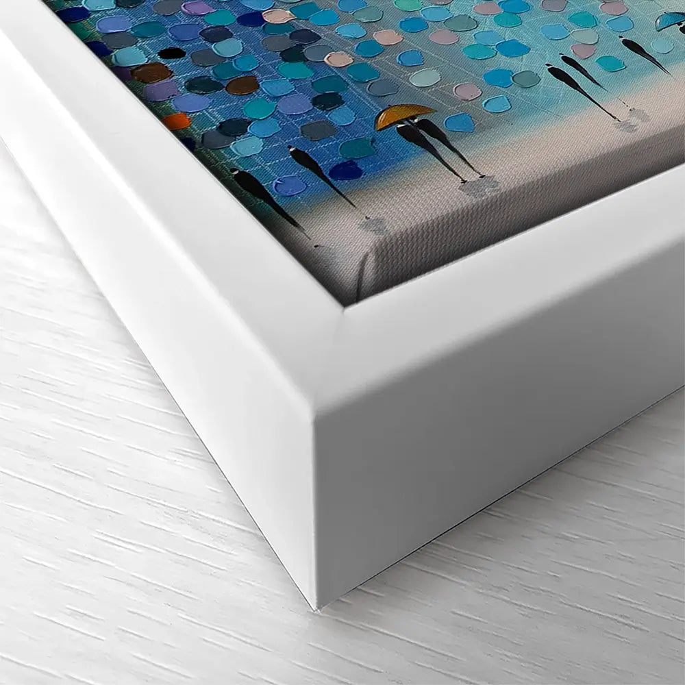 Umbrellas At Night Square Canvas Print Umbrellas At Night Square Canvas Print | Umbrellas at Night Artwork wall art product Ekaterina Ermilkina