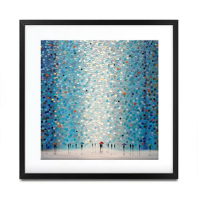 Umbrellas At Night Square Framed Art Print Umbrellas At Night Square Framed Art Print | Umbrellas Artwork wall art product Ekaterina Ermilkina