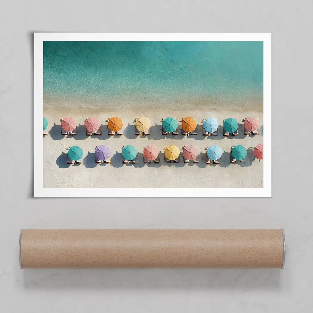 Umbrellas From Above Art Print Umbrellas From Above Art Print wall art product Art by Özge - Independent