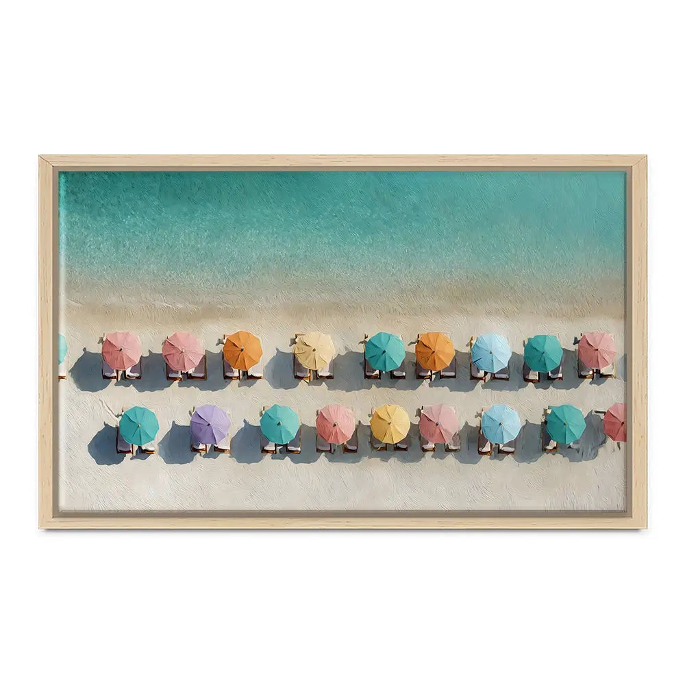 Umbrellas From Above Canvas Print Umbrellas From Above Canvas Print wall art product Art by Özge - Independent