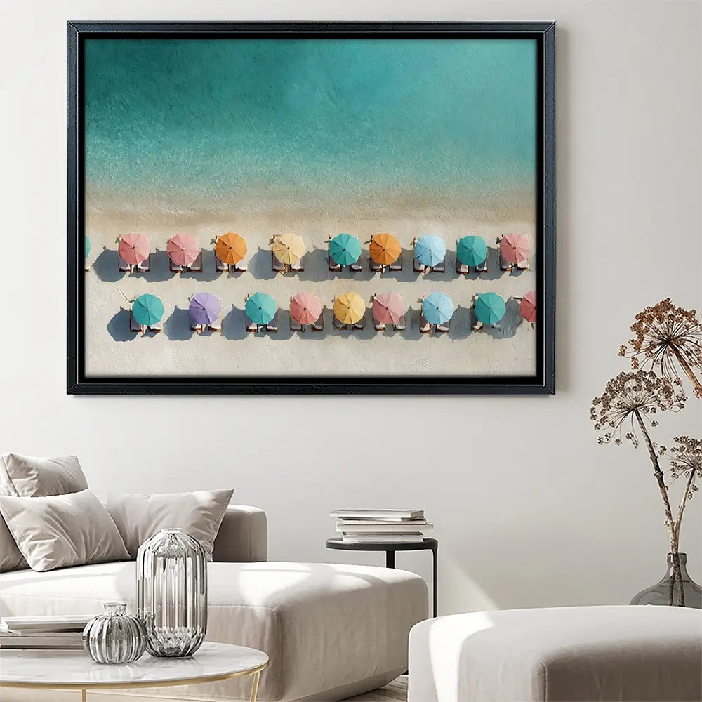 Umbrellas From Above Canvas Print Umbrellas From Above Canvas Print wall art product Art by Özge - Independent