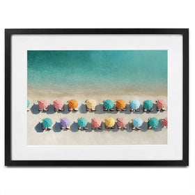 Umbrellas From Above Framed Art Print Umbrellas From Above Framed Art Print wall art product Art by Özge - Independent