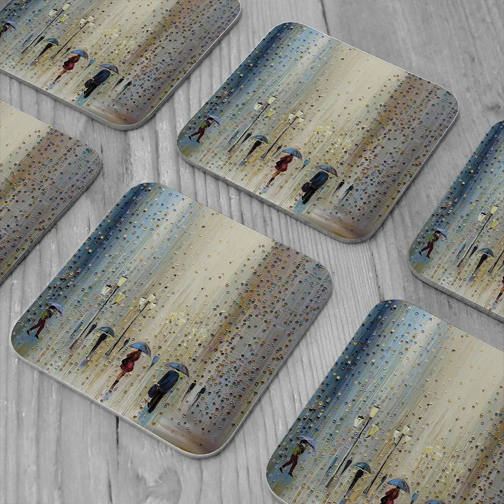 Under A Rainy Sky Coaster Set Under A Rainy Sky Coaster Set wall art product Art Print Shop