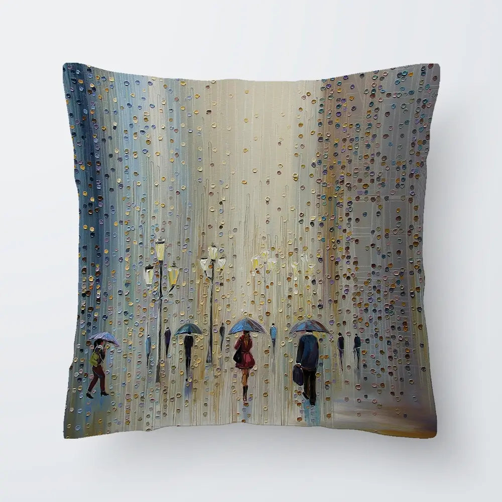 Under A Rainy Sky Cushion Under A Rainy Sky Cushion wall art product Art Print Shop
