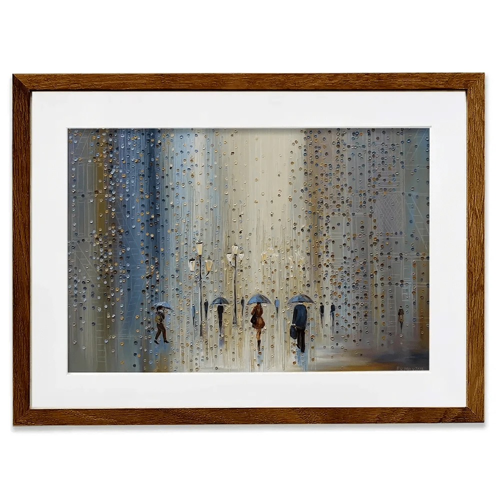 Under A Rainy Sky Framed Art Print Under A Rainy Sky Framed Art Print wall art product Ekaterina Ermilkina