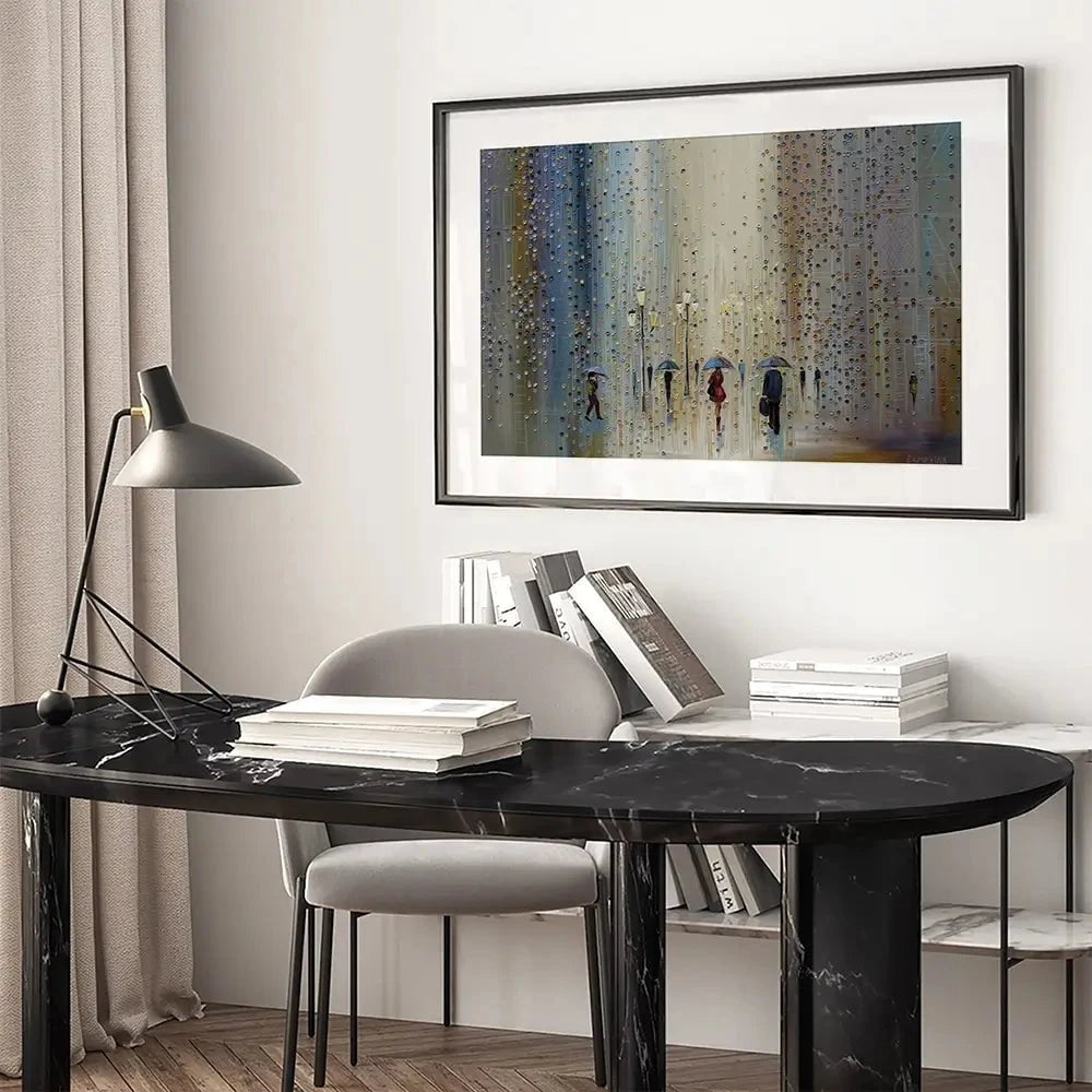 Under A Rainy Sky Framed Art Print Under A Rainy Sky Framed Art Print wall art product Ekaterina Ermilkina