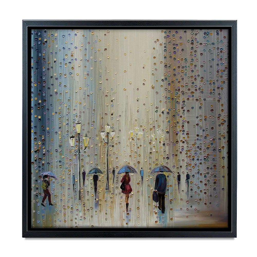 Under A Rainy Sky Square Canvas Print Under A Rainy Sky Square Canvas Print wall art product Art Print Shop