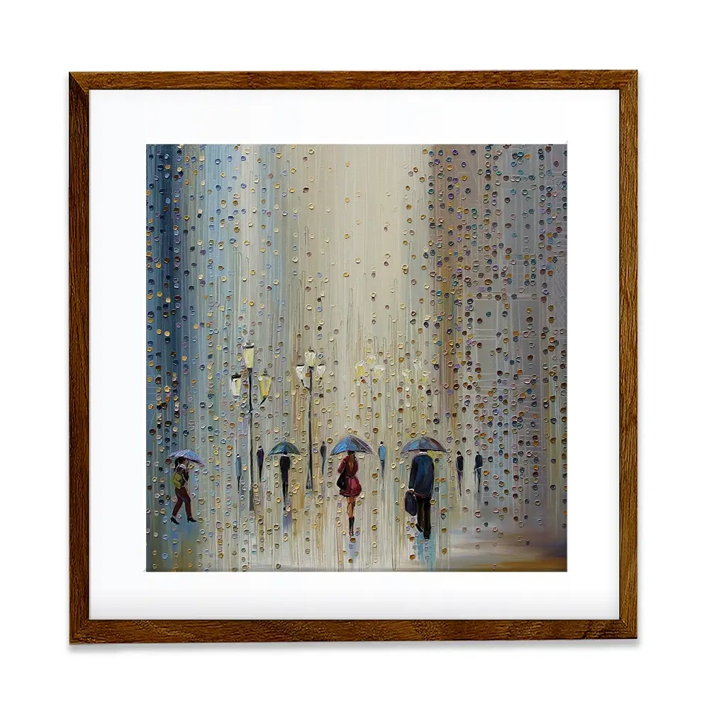 Under A Rainy Sky Square Framed Art Print Under A Rainy Sky Square Framed Art Print wall art product Art Print Shop