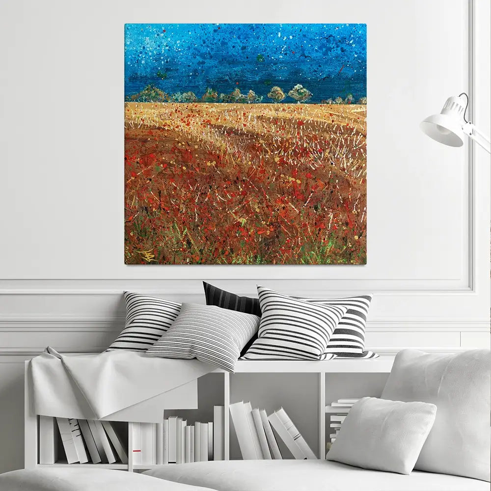 Under Laeden Skies Square Canvas Print Under Laeden Skies Square Canvas Print wall art product Jane Brookshaw