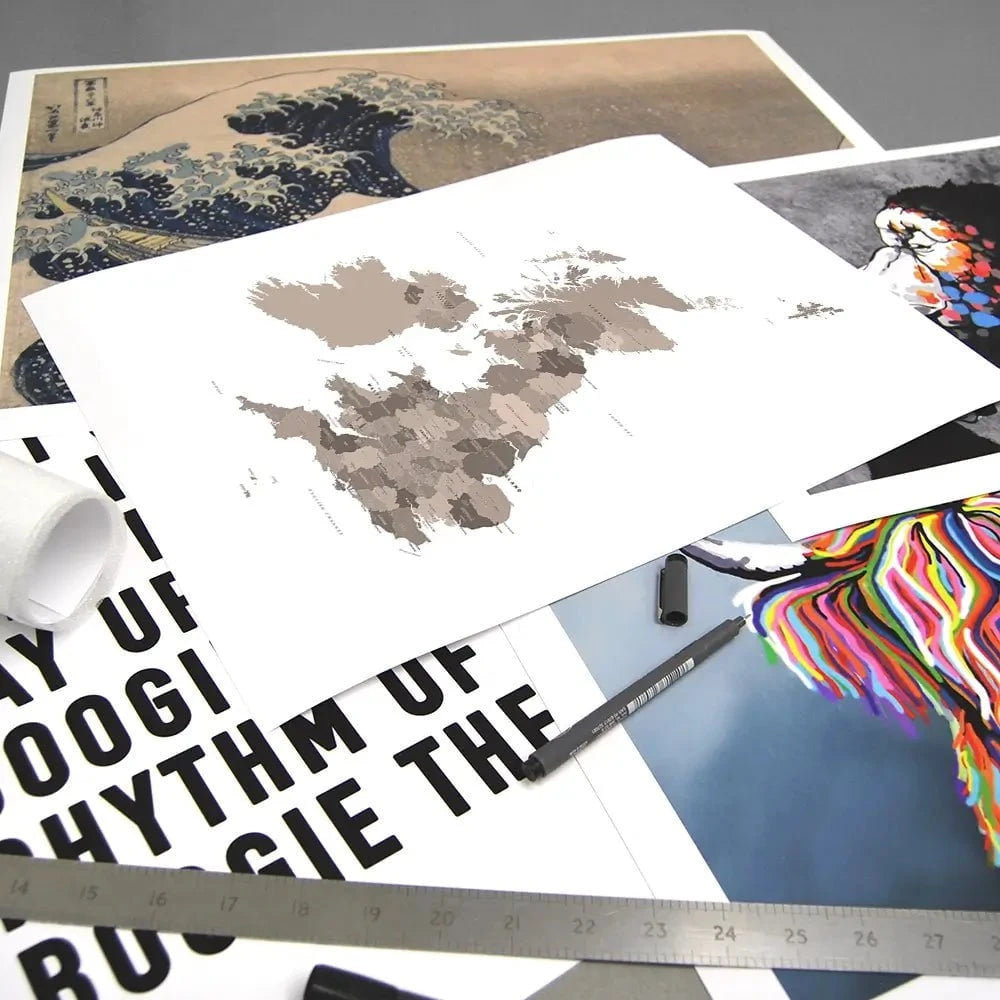 United Kingdom Sepia Map Art Print United Kingdom Sepia Map Art Print wall art product Independent